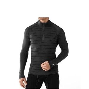 Smartwool Men’s Merino NTS Mid 250 1/4 ZIP Striped Sweater Size Large